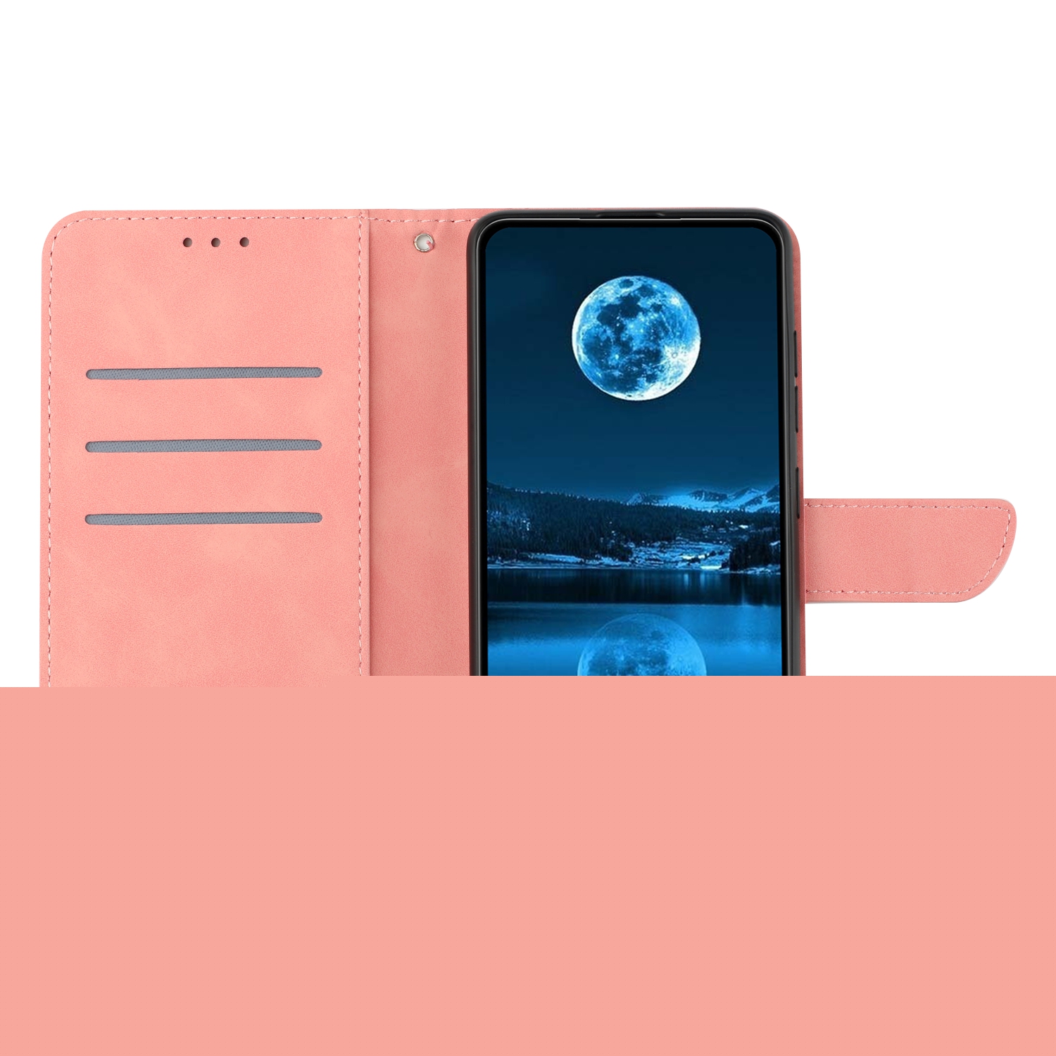 thumbnail image 3 of for Motorola Moto G Power 5G 2025 Case, Wallet Card Holder PU Leather Stand Flip Cases Wrist Strap Magnetic Closure Shockproof Protective Cover for Motorola Moto G Power 5G 2025, Pink, 3 of 9