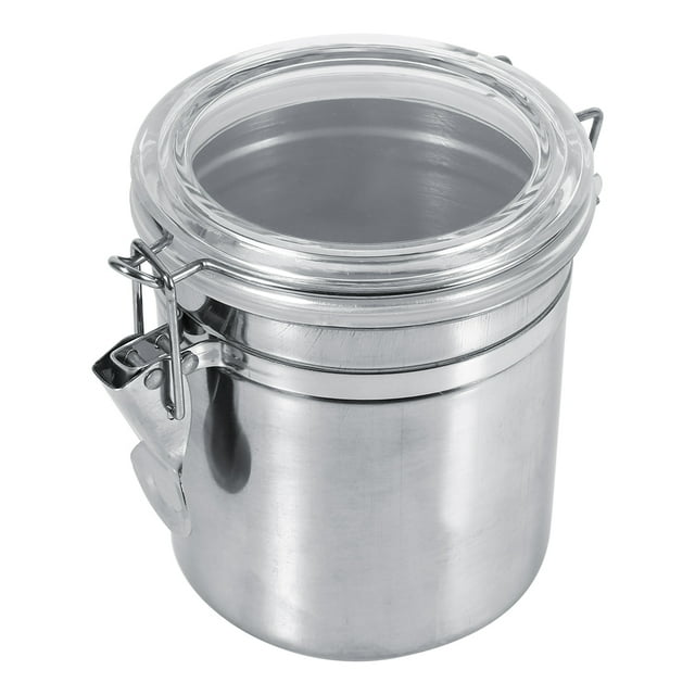 Herwey Kitchen Container Box,4 Sizes Stainless Steel Kitchen Food Storage Container Bottle Sugar Tea Coffee Beans Canister, Kitchen Storage Canister