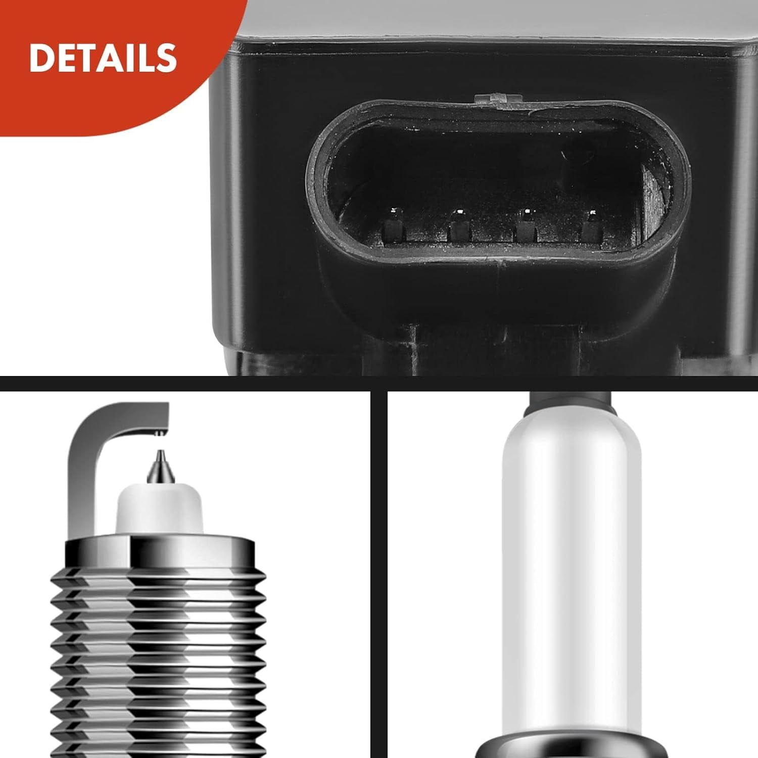 A-Premium Ignition Coils and Spark Plugs Kits Compatible with Hyundai Elantra 2017-2020, Sonata 2015-2019, Tucson 2016-2018, Kona & Kia Soul 2017-2019, Optima 2016-2020, Forte, Forte5 4-PC Set