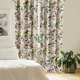 thumbnail image 2 of Ambesonne Garden Curtains, Roses Watercolor Blooming, Pair of 28"x63", Apple Green and Dark Fuchsia, 2 of 5