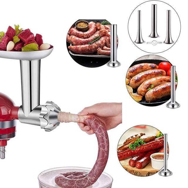 3Pcs Funnels Attachment Sausage Stuffer Funnels Stuffing Tubes for Kitchen