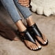 thumbnail image 4 of Sandalias planas para mujer Zapatos romanos con estampado de piel de serpiente en espiga Playa para mujer Wmkox8yii shjk6709, 4 of 8