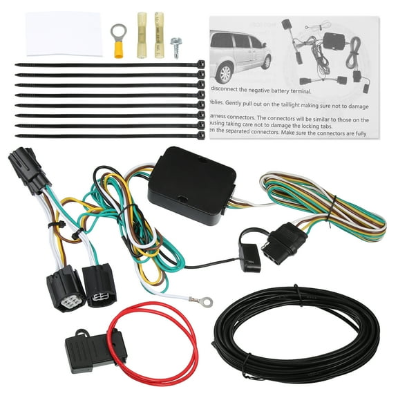 Unique Bargains 1 Set Replacement 56331 4-Pin 4 Way Trailer Wiring Harness Converter for Chrysler for Dodge Caravan Grand