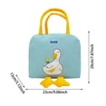 thumbnail image 2 of Cute Duck Tote Bag with Dangling Feet Quilted Handbag Purse for Shopping Travel Everyday Use, 2 of 5