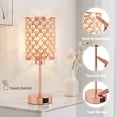 thumbnail image 4 of NATYSWAN Touch Crystal Table Lamp, 3-Way Dimmable Nightstand Lamp with USB Ports,Modern Bedside Lamp for Bedroom, Living Room, 4 of 8