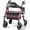 Red, variant on HOMLAND Walkers for Seniors with Memory Foam Seat, 350lb Capacity Heavy-Duty Aluminum Frame Adult Rollator, Foldable Mobility Walker Height-Adjustable 8" Big Rubber Wheels,Red