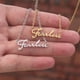 thumbnail image 2 of Collar Fearless del álbum Folklore de Taylors, joyería de moda, collar de cadena de acero inoxidable para hombres y mujeres, regalo para fanáticos, 2 of 5