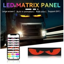 LED Logo Programmable FPCB Flexible Matrix Panel Small Screen Animated Text Information Scrolling LED Display For Home Décor, Cars, Shops, Bars, Parties, Business Festivals 6.7 x 2.8 inches