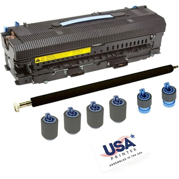 USA Printer C9152A-MTK-USA (C9152-67901) Maintenance Kit for HP LaserJet 9000 9040 9050 M9040 includes RG5-5750 Fuser, RF5-3319 Transfer Roller, & Tray 2-3 Roller Kit (110V)
