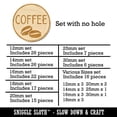 thumbnail image 2 of Coffee Text with Image Flavor Scent Wood Mini Charms Shapes DIY Craft Jewelry - No Hole - 14mm (26pcs), 2 of 7
