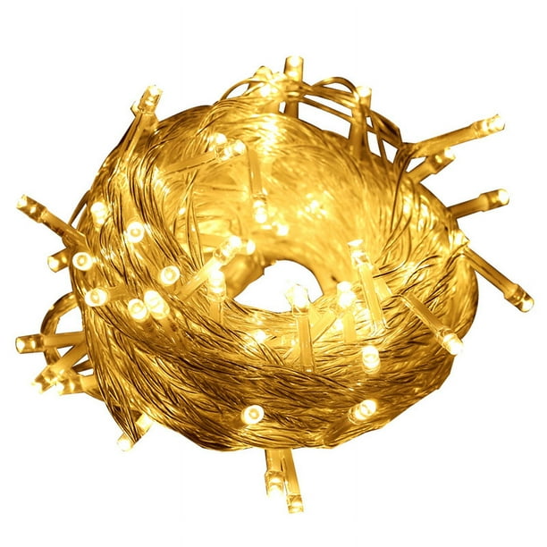 Cadena de luces, blanco cálido, 80 LED (10 m), alimentación USB, decoración interior y exterior, transformador de bajo voltaje, extensible