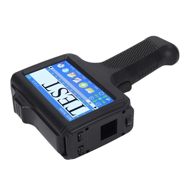 Handheld Coding Machine, Multi Languages Handheld Inkjet Printer 4.3 Inch LED Touchscreen Simple UI Interface for Paper Plastic Leather