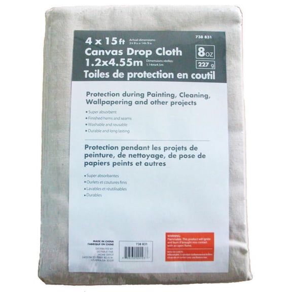 Everbilt 3 Ft. 9-inch X 14 Ft. 9-inch 227g Canvas