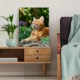 thumbnail image 5 of Ginger Cat Portrait Canvas Wall Art, Pet Print for Living Room Bedroom Home Office Foyer Pet Lover Gift, 5 of 8