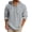 Gray, variant on Hoodie Shirts for Men Lightweight Button 3/4 Sleeve Hooded Shirts Loose Fit Boho Linen Beach Shirt Summer Tops