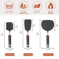 thumbnail image 2 of Espátula de silicona Turner HOTEC 600°F resistente al calor, juego de 3, 2 of 8