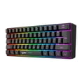 thumbnail image 1 of Teclado HXSJ L500 Teclado de membrana compacto inalámbrico trimodo de 61 teclas Mini teclado Retroiluminación RGB a todo color Múltiples efectos de iluminación Sensación mecánica Teclado recargable BT, 1 of 8