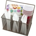 thumbnail image 3 of Sorbus Steel Mesh Storage Organizer Caddy for Silverware, Napkins, Condiments, and more - (Brown), 3 of 5