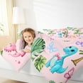 thumbnail image 4 of Homewish Cartoon Animal Dinosaur 2pcs Bedding Comforter Set for Kids Children Teens,Flowers Butterflies Twin Comforter Sets,Dreamy Princess Breathable Bedding Set,Luxury Bedroom Decor,Reversible, 4 of 8