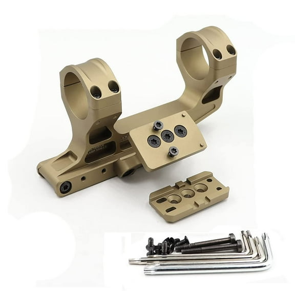 30MM Cantilever Double Ring Scope Mount with Red Dot Sight Mount (Sand)