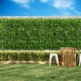 thumbnail image 2 of Gymax 2PCS Expandable Fence Privacy Screen Decorative Faux Eucalyptus Fencing Panel, 2 of 10