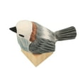 thumbnail image 5 of Bird Figurine, Hand Carved Birds Wood Décor, Art Animal Wooden Sculpted Bird with Wood Block, Vivid Bird Statue for Gift Home Table Ornament Decor (Yellow Bird), 5 of 7
