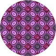 thumbnail image 1 of Ahgly Company Machine Washable Indoor Round Transitional Dark Magenta Purple Area Rugs, 8' Round, 1 of 7