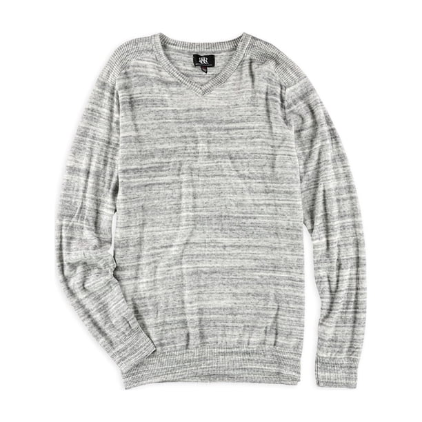 Rock & Republic Suéter de punto Marled para hombre, gris, 3XLT