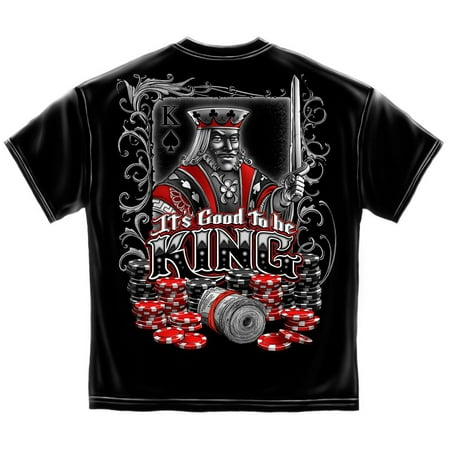 Wsop Poker Shirts - Good To Be King Playing Cards Gambling Poker T-Shirt by , Black