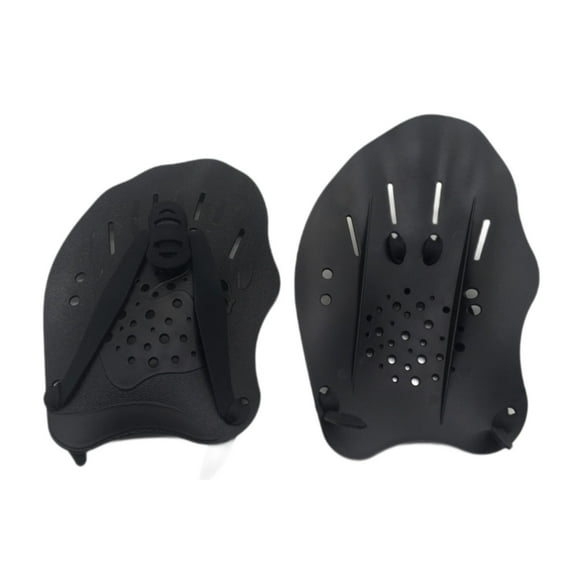 Paletas de natación, suministros para remos de natación, guantes de entrenamiento físico prácticos, aletas de mano para niños, adultos, hombres y Negro
