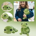 thumbnail image 2 of Peluche de tortuga de ojos grandes, verde suave, de 20 cm. Juguete para bebés y niños., 2 of 8