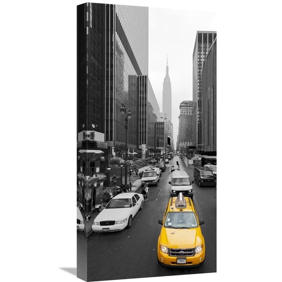 Global Gallery Vadim Ratsenskiy,'Taxi in Manhattan, NYC' Stretched Canvas Artwork