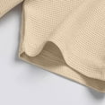 thumbnail image 5 of TKKCS Mens Summer 2 Piece Outfits- Breathable Lounge Wear Lightweight Stand Collar Button Down Short Sleeve Shirt and Drawstring Shorts Beach Sets Khaki Size XL, 5 of 8