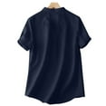 thumbnail image 3 of ZANZEA Womens Blouses V-Neck Short Sleeve Button Down Front Shirt Top, 3 of 4