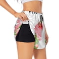 thumbnail image 1 of Balery Hello Summer Gnome Pantalones cortos deportivos para mujer con forro y dos bolsillos, elásticos, para entrenamiento, gimnasio, yoga-XX-Large, 1 of 7