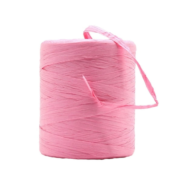 Naiovety Ilumine las manualidades de bricolaje con hilo de cuerda de rafia de colores, cinta de papel fácil de usar y natural hecha con fibra Artesanía rosa
