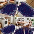 thumbnail image 5 of 3'x5' Rug for Living Room Bedroom, Independence Day Washable Area Rugs Non-Slip Carpet Mats, Blue Fireworks US Flag Stars Sparklers Modern Indoor Low Pile Area Rug Runner for Kitchen, Mudroom, 5 of 8