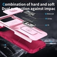 thumbnail image 4 of KOMI for Google Pixel 8A Case with Tempered Glass Screen Protector and Camera Lens Cover,Rotated Ring Stable Kickstand,Heavy Duty Shockproof Protective Phone Cover Pink, 4 of 5