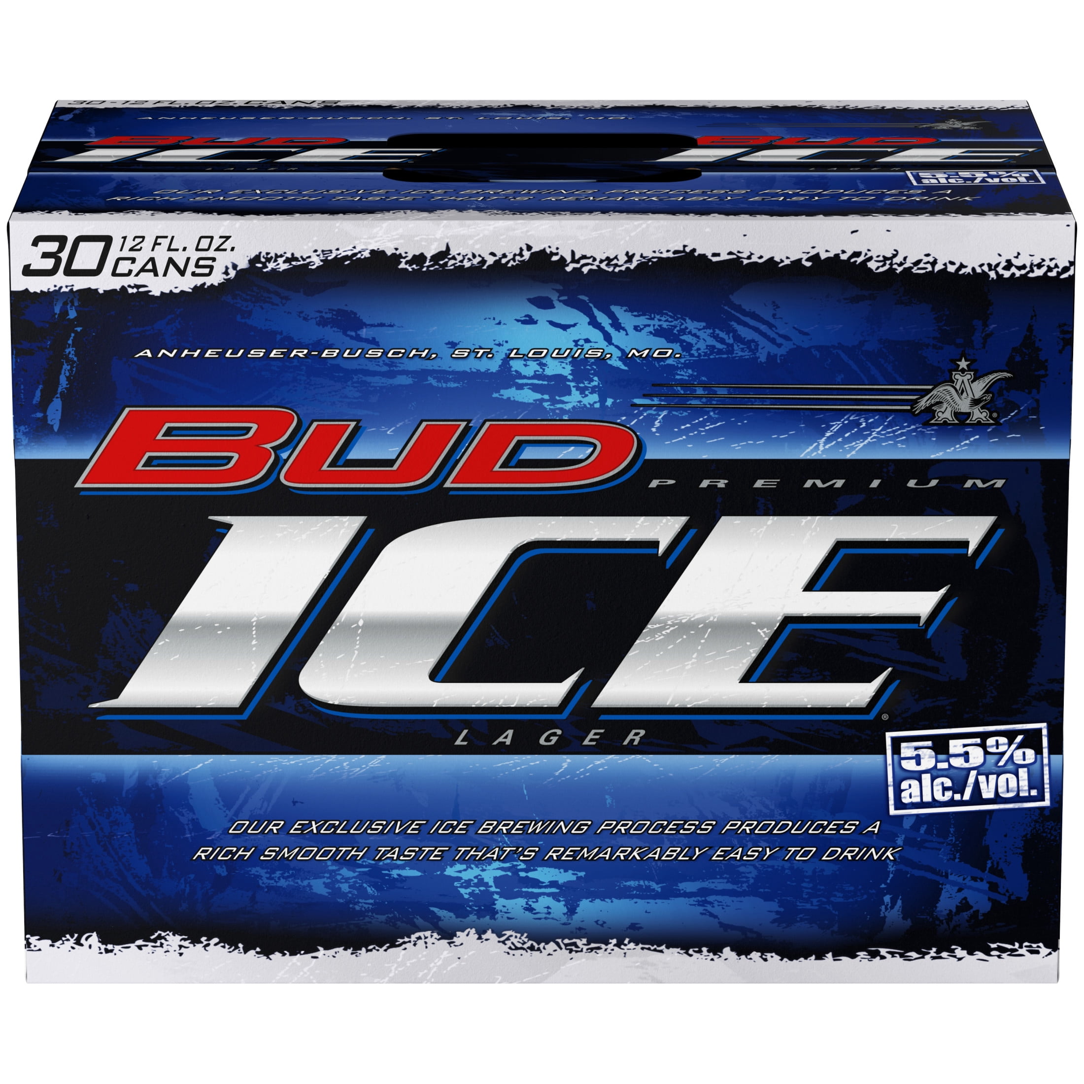 Bud Ice American Lager Beer 30 pack 12 fl oz Aluminum Cans 5.5% ABV