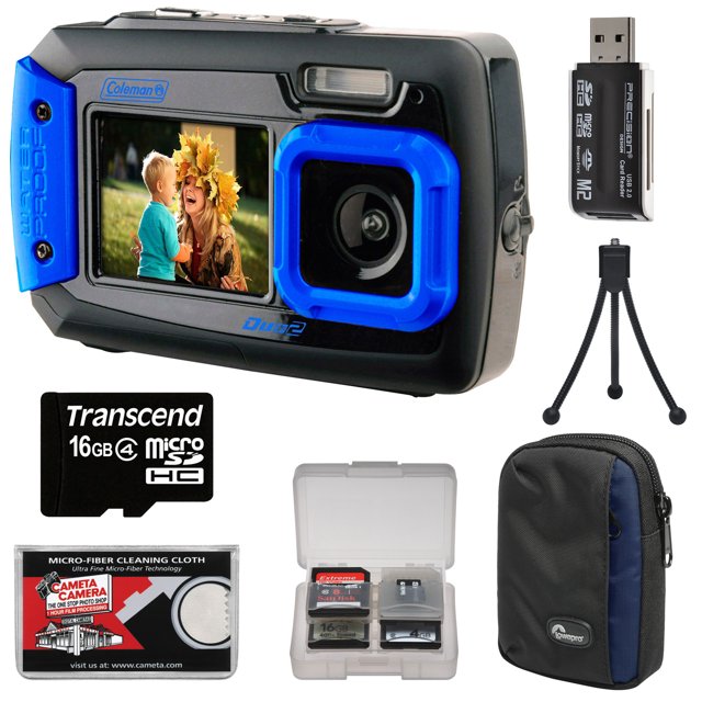 Coleman Duo 2V9WP Dual Screen Shock & Waterproof Digital Camera (Blue