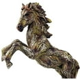 thumbnail image 6 of Urbalabs Carved Wood Look Horse 11 Inch Wild Stallion Statues and Sculptures Horses Ponies Cabin Statue Wood Finish Cabin Home Western Patriotic Decor USA Freedom Flag Deer Sculptures Figurines, 6 of 7