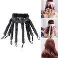 thumbnail image 6 of Styling Tool Sleep Overnight Curls Non-Damaging Hair Non-Heating Curling Rod Lazy Curlers, with 8 curling rods , Black for ShortHair, 6 of 10