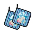 thumbnail image 1 of Carolines Treasures BB6911PTHD Fée Maison Bleu Rayures Paire de Porte-Pots, 1 of 1