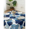 thumbnail image 3 of Navy Blue Geometric Moroccan Suqare Tablecloth - 60 x 60 Inch, Abstract Art Blue Ombre Modern Waterproof & StainResistant Tablecloth, Washable Oil-proof Table Cover for Dining/Party/Wedding/Buffet, 3 of 9