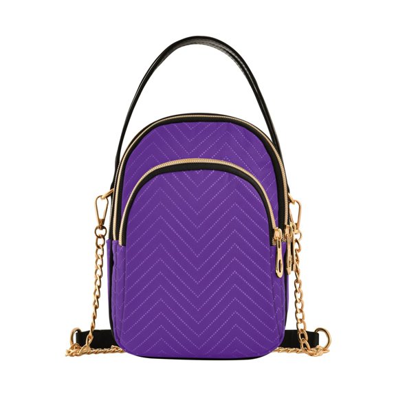 ALAZA Chain Crossbody Bags for Women Dark Purple Shoulder Handbag Phone Purse