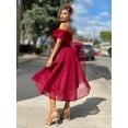 thumbnail image 5 of Vestido elegante De fiesta De noche con hombros descubiertos, corte en A, para invitados De Boda, vestido De cumpleaños para cóctel, Vestidos De Novia, 5 of 5