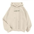 thumbnail image 5 of UJNDER Women's Letter Print Hoodie Long Sleeve Cute Pullover for Teen Girls Casual Comfort Yellow L, 5 of 9