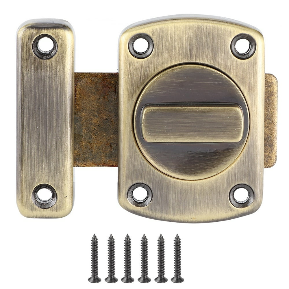 Mgaxyff Door Lock Latch, Zinc Alloy Sliding Door Lock Latch Bolt Buckle for Closet
