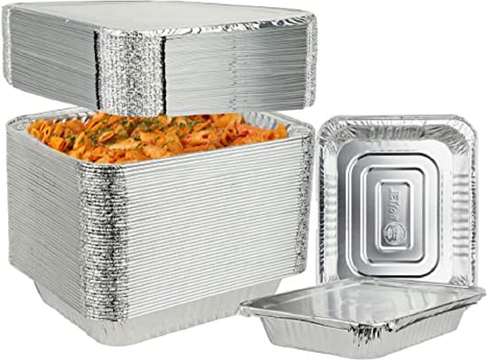 VeZee's Disposable 9X13 Aluminum Foil/Pan Pans Half Size Deep Steam Table  Bakeware - Cookware Perfect for Baking Cakes, Bread, Meatloaf