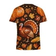 thumbnail image 7 of Feancey Women's Scrubs Tops Thanksgiving Funny Turkey Print Working T-Shirts Nurse Short Sleeve V Neck Medical Scrub Tops with Pockets Multicolor S, 7 of 7